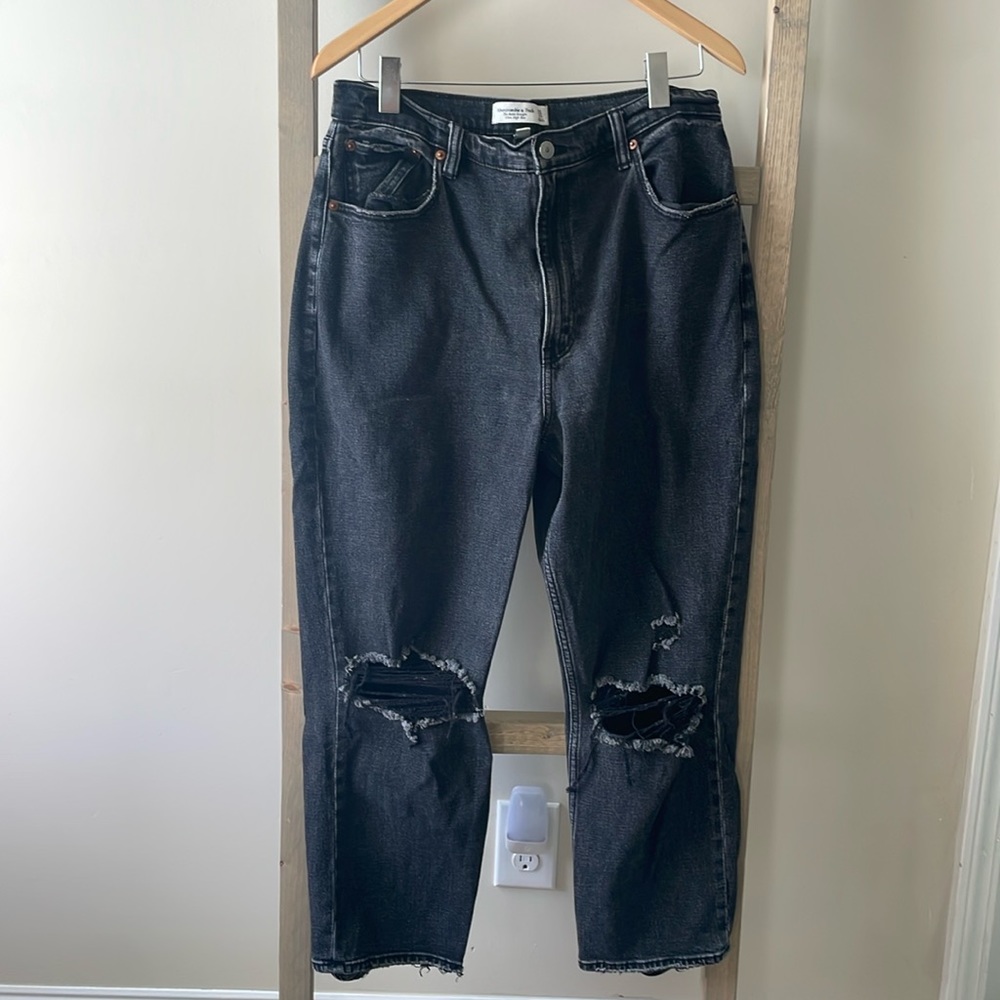 Abercrombie & Fitch Curve Love The Ankle Straight Ultra High Rise sz 31/12R